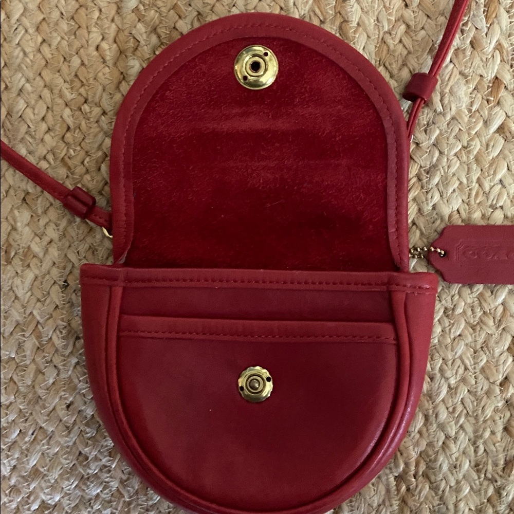 Vintage Coach Cherry Red Mini Crossbody and Belt Bag - Picture 5 of 6